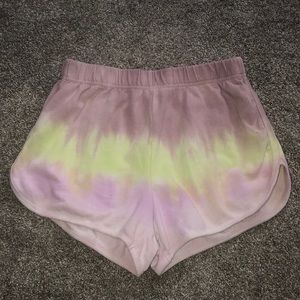 Trendy tie dye shorts